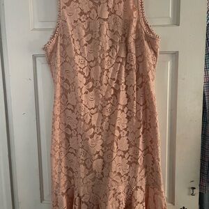 Vince Camuto Size 18 Women’s Floral Lace Sheath Dress Pink Cocktail Formal
